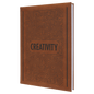 Personalized Rawhide Leatherette Sketch Book with White Unlined Paper - Leatherette