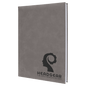 Personalized Gray Leatherette Sketch Book with White Unlined Paper - Leatherette