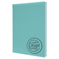 Personalized Teal Leatherette Sketch Book with White Unlined Paper - Leatherette