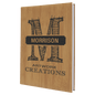 Personalized Bamboo Leatherette Sketch Book with White Unlined Paper - Leatherette