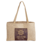 Personalized Rustic/Gold Leatherette and Burlap Tote Bag