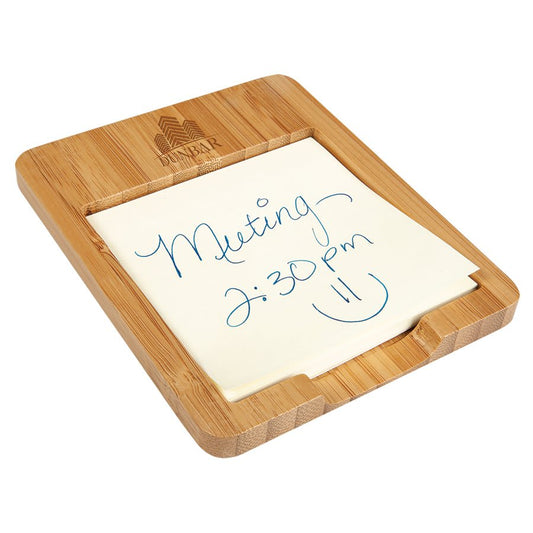 Personalized Bamboo Sticky Note Holder