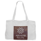 Personalized Rustic/Silver Leatherette and Canvas Tote Bag
