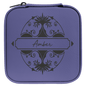 Personalized Purple Leatherette Travel Jewelry Box with Black Lining