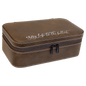 Personalized Rustic/Silver Large Leatherette Jewelry Box