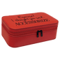 Personalized Red Large Leatherette Jewelry Box