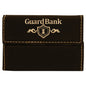 Personalized Black/Gold Leatherette Hard Business Card Case with Magnetic Closure - Leatherette