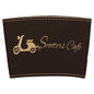 Black/Gold Leatherette Custom Mug Sleeve - Leatherette