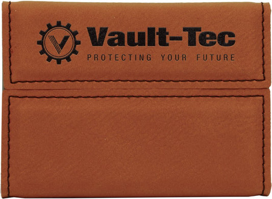 Personalized Rawhide Leatherette Hard Business Card Case with Magnetic Closure - Leatherette