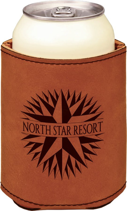 Custom Rawhide Leatherette Beverage Holder - Leatherette