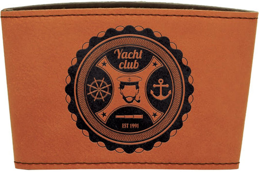 Rawhide Leatherette Custom Mug Sleeve - Leatherette