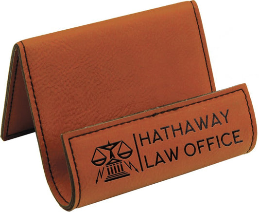 Personalized Rawhide Leatherette Holder/Easel - Leatherette