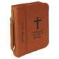 Personalized Rawhide Leatherette Book/Bible Cover with Zipper - Leatherette