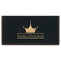Personalized Black/Gold Leatherette Checkbook Cover - Leatherette