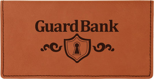 Personalized Rawhide Leatherette Checkbook Cover - Leatherette