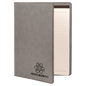 Personalized Gray Leatherette Portfolio - Leatherette