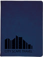 Personalized Blue Leatherette Portfolio - Leatherette
