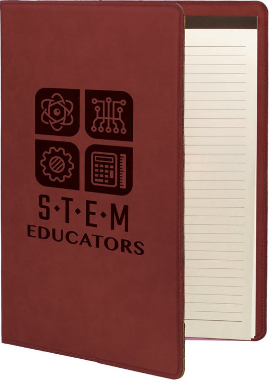Personalized Rose Leatherette Portfolio - Leatherette