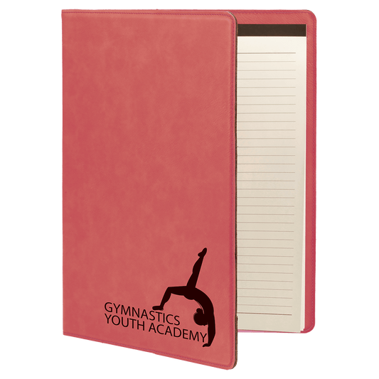 Personalized Pink Leatherette Portfolio - Leatherette