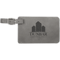 Personalized Gray Leatherette Luggage Tag - Leatherette