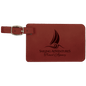 Personalized Rose Leatherette Luggage Tag - Leatherette
