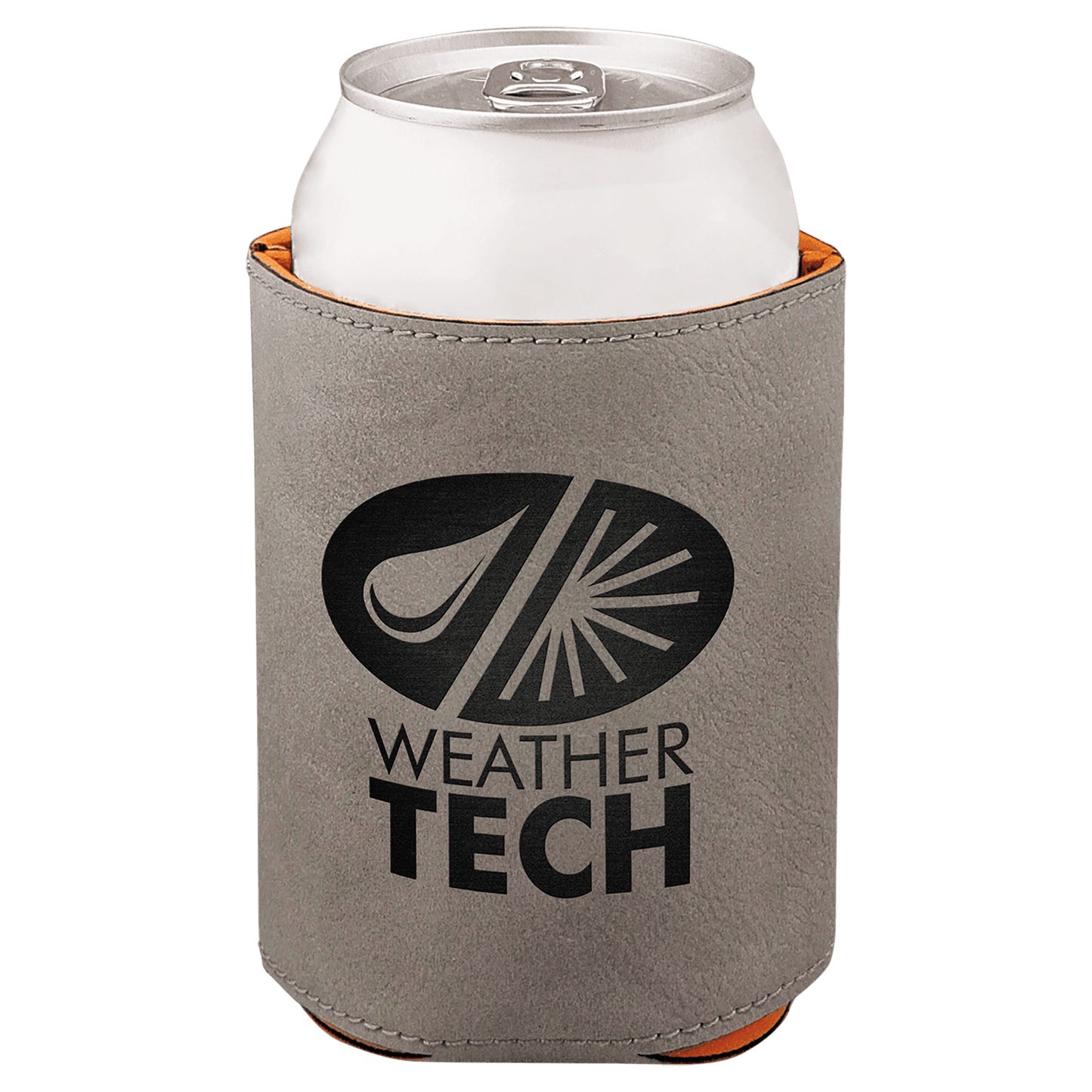 Custom Gray Leatherette Beverage Holder - Leatherette