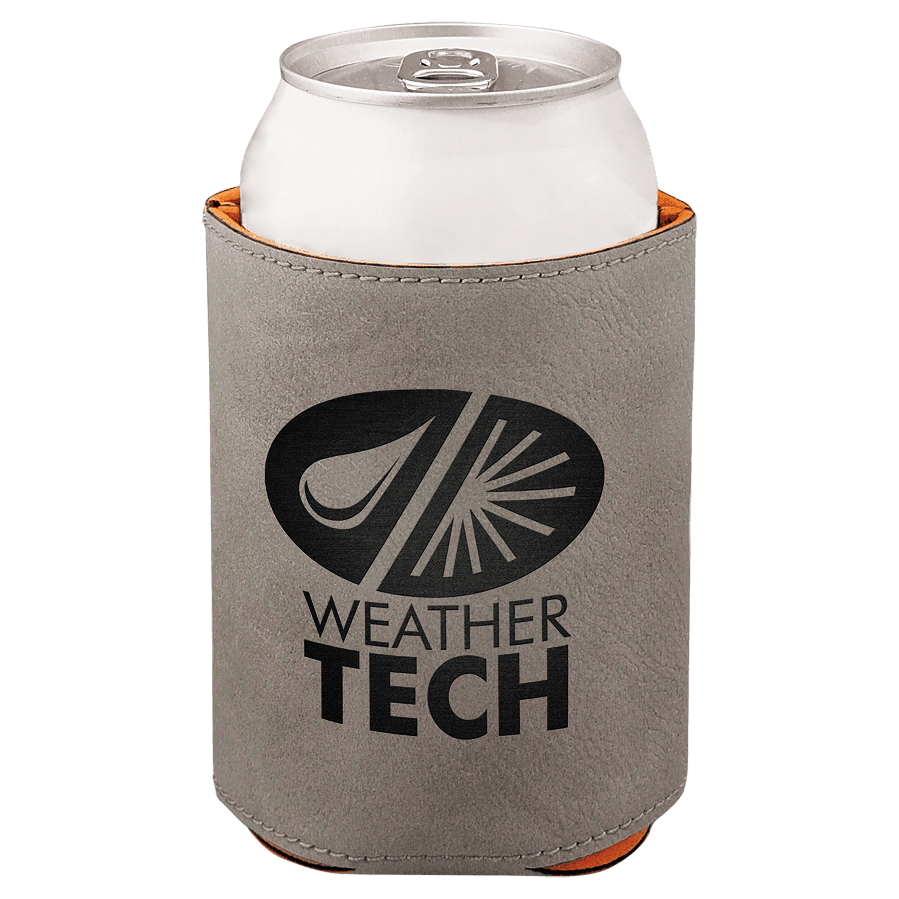 Custom Gray Leatherette Beverage Holder - Leatherette
