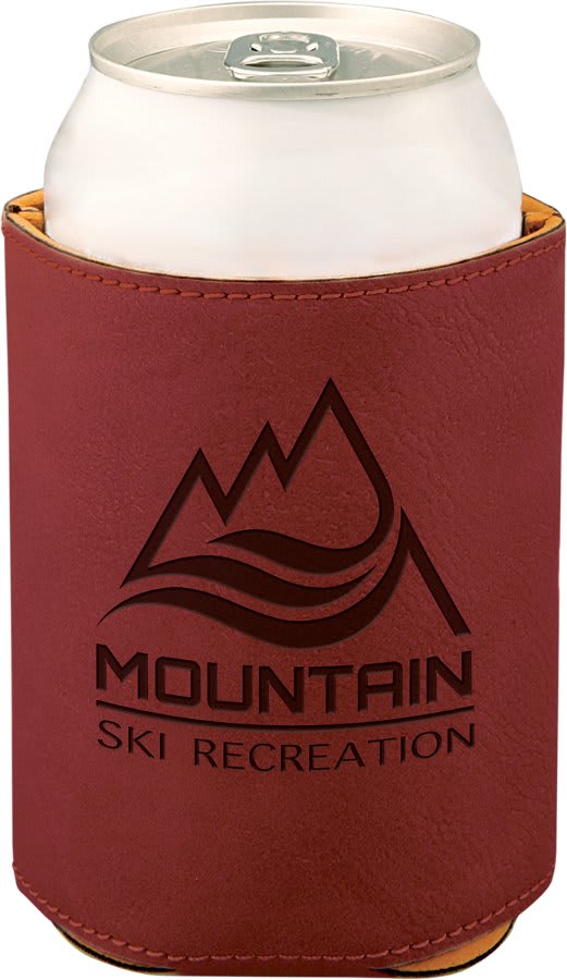 Custom Rose Leatherette Beverage Holder - Leatherette