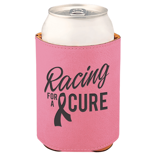 Custom Pink Leatherette Beverage Holder - Leatherette