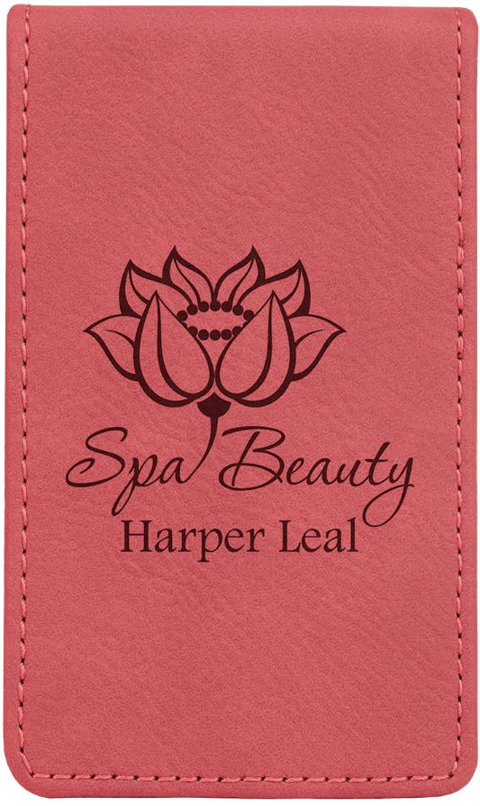 Personalized Pink Leatherette Manicure Set - Leatherette