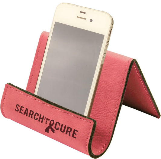 Personalized Pink Leatherette Holder/Easel - Leatherette
