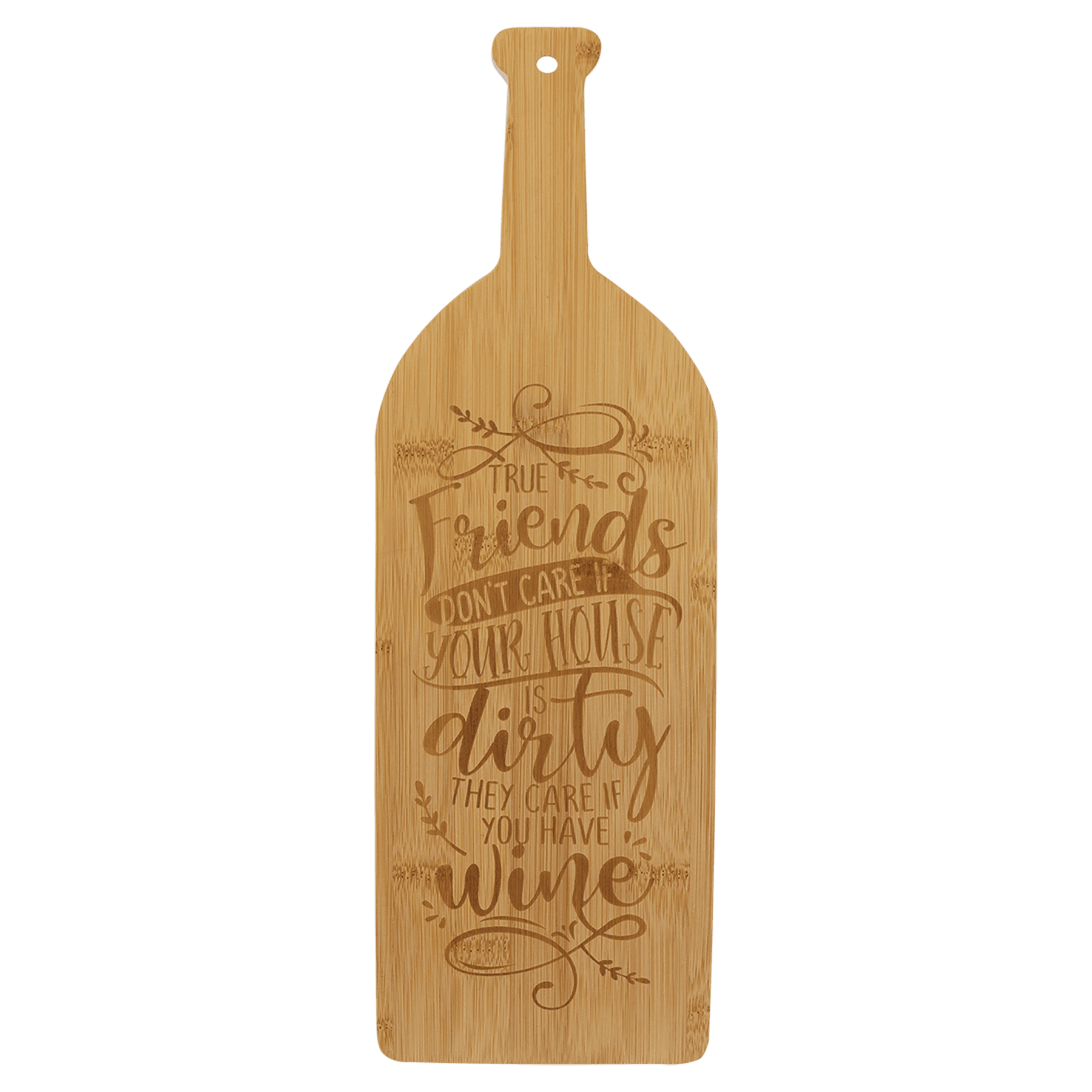 Wine Personalized Bottle Bamboo Cutting Board