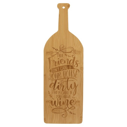 Wine Personalized Bottle Bamboo Cutting Board
