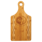 Custom Paddle Shaped Bamboo Cutting Board with Butcher Block Inlay