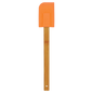Personalized Orange Silicone Spatula with Bamboo Handle