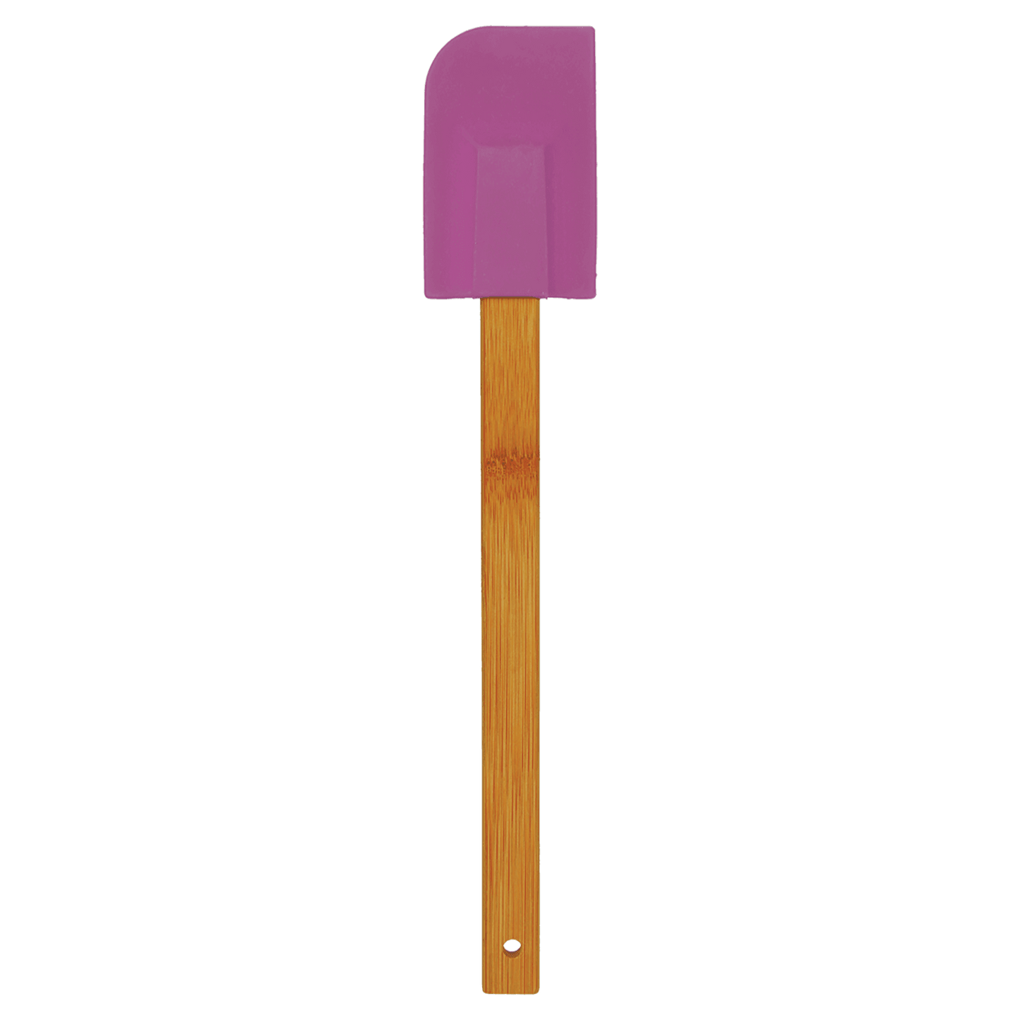 Personalized Purple Silicone Spatula with Bamboo Handle