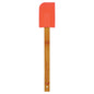 Personalized Red Silicone Spatula with Bamboo Handle