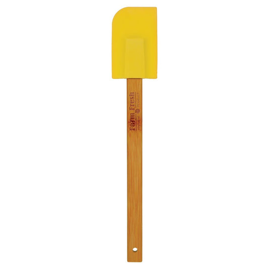 Personalized Yellow Silicone Spatula with Bamboo Handle