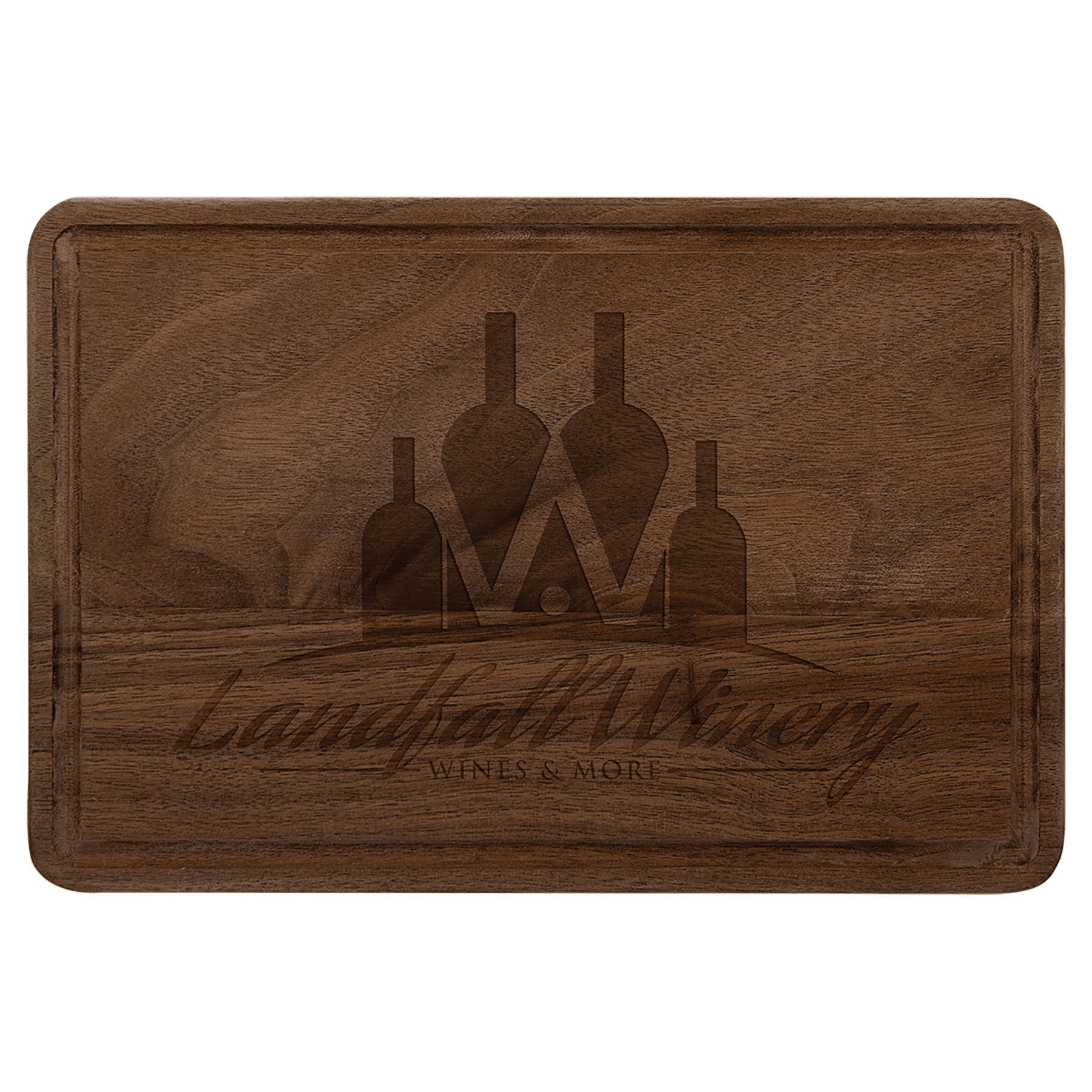 Custom Walnut Cutting Boards with Drip Ring
