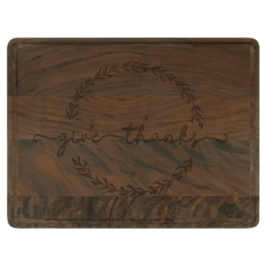 Custom Walnut Cutting Board with Drip Ring