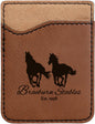 Personalized Dark Brown Leatherette Phone Wallet - Leatherette