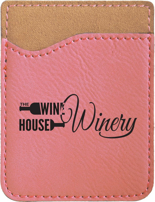 Personalized Pink Leatherette Phone Wallet - Leatherette