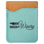 Personalized Teal Leatherette Phone Wallet - Leatherette