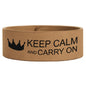 Personalized Light Brown Leatherette Cuff Bracelet - Leatherette