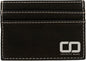 Personalized Black/Silver Leatherette Wallet Clip - Leatherette