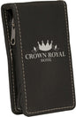 Personalized Black/Silver Leatherette Manicure Set - Leatherette