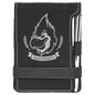 Personalized Black/Silver Leatherette Mini Notepad with Pen - Leatherette