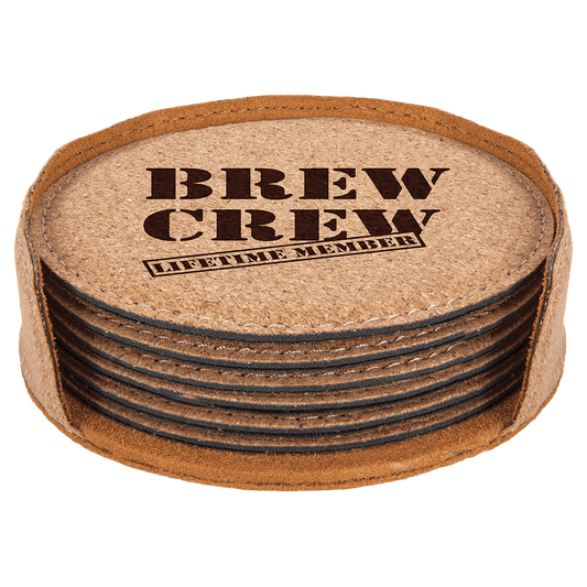 Custom Cork Round 6-Coaster Set