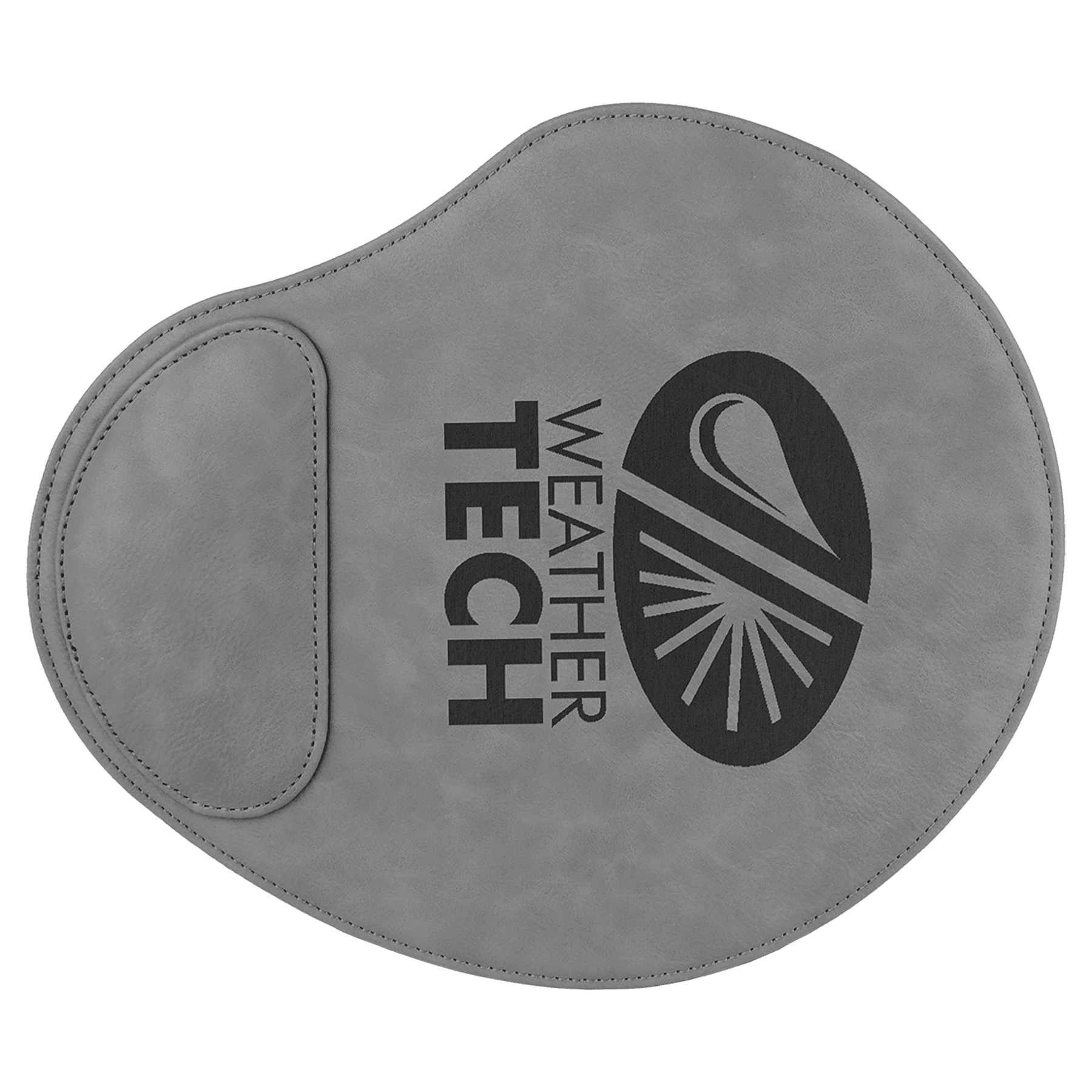 Personalized Gray Leatherette Mouse Pad - Leatherette