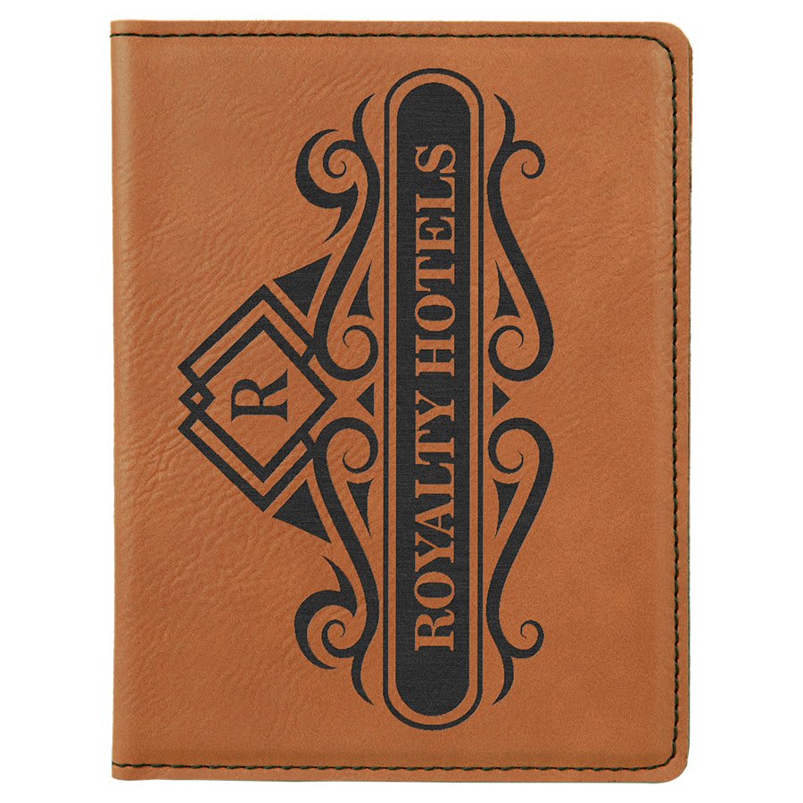Personalized Rawhide Leatherette Passport Holder - Leatherette